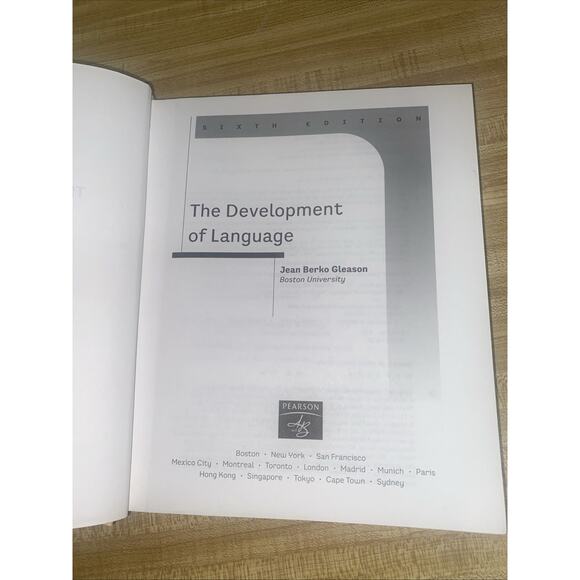 The Development of Language (6th Edition) Jean Berko Gleason Hardcover - Picture 5 of 9